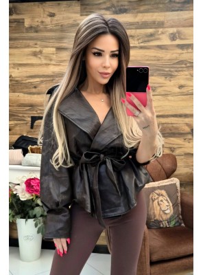 Кожено яке Ronna в кафяво